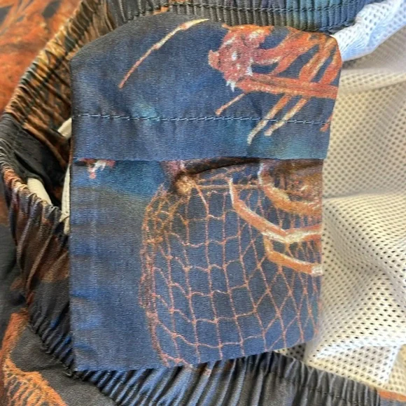 714 VINTAGE Ralph Lauren Polo classic Sport Blue Nylon Drawstring Shorts Size M - Picture 10 of 13